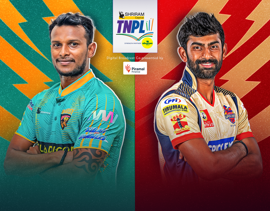 Match 25 of tamil nadu premier league, 2023: ba11sy trichy vs chepauk super gillies banner