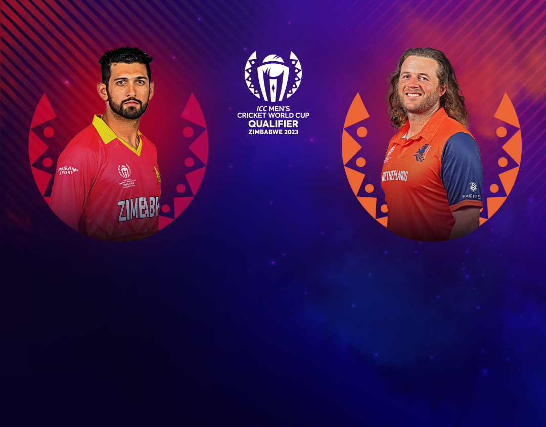 Match 5 of icc cricket world cup qualifier, 2023: zimbabwe vs netherlands banner
