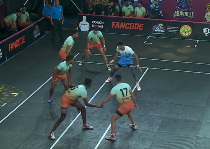 Gagan Gowda's blazing raids against Chola Veerans