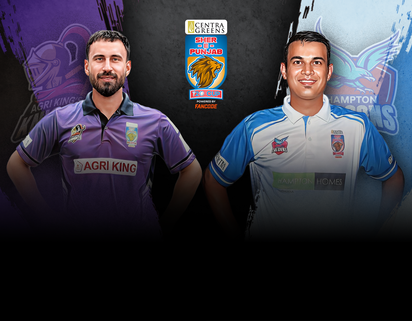 Match 6 of sher e punjab t20 cup: agri king's knights vs hampton falcons banner