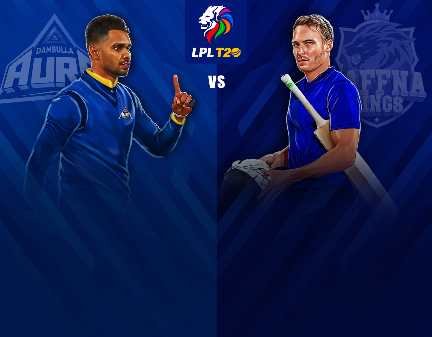 Match 4 of lanka premier league, 2023: dambulla aura vs jaffna kings banner