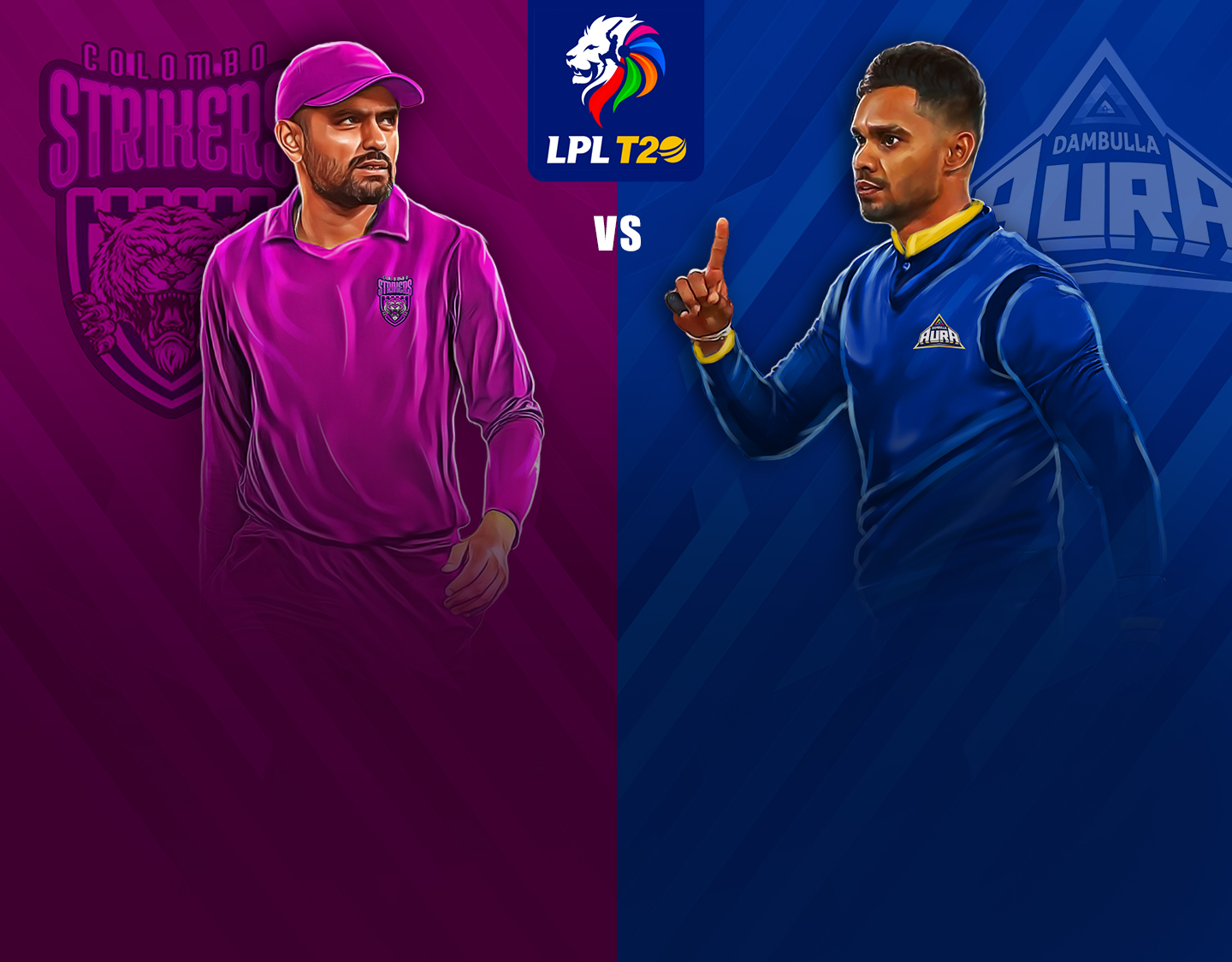 Match 8 of lanka premier league, 2023: colombo strikers vs dambulla aura banner