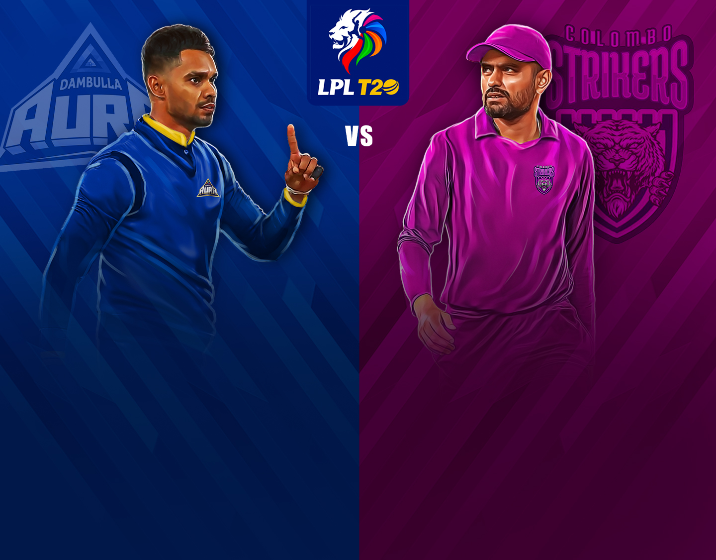 Match 16 of lanka premier league, 2023: dambulla aura vs colombo strikers banner