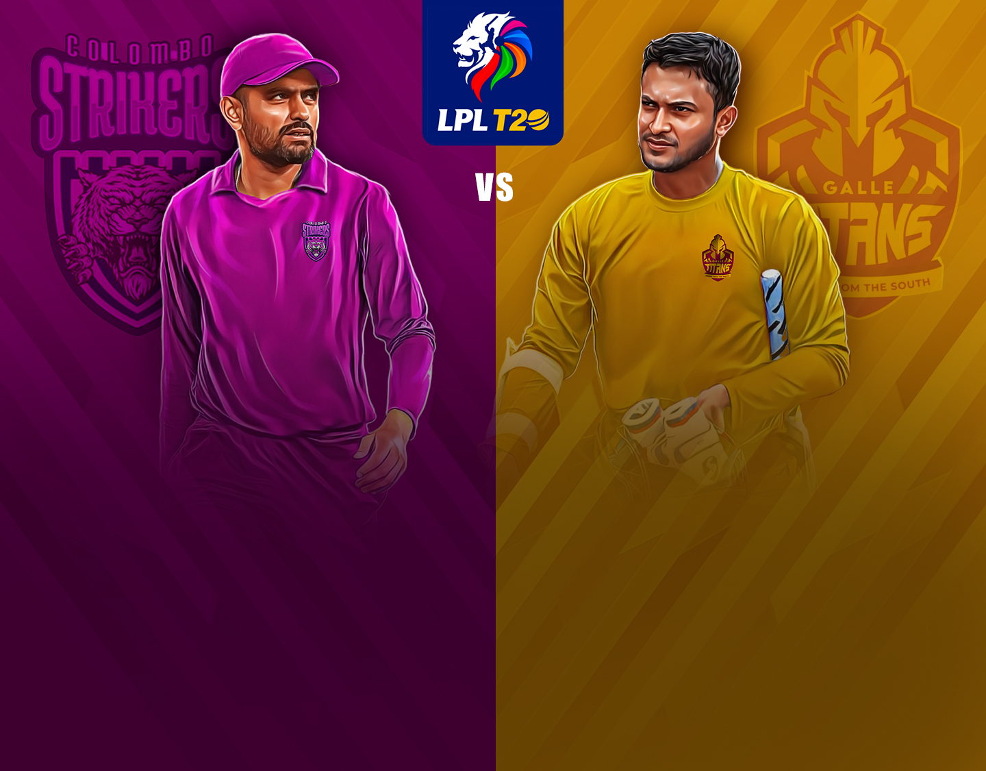 Match 20 of lanka premier league, 2023: colombo strikers vs galle titans banner