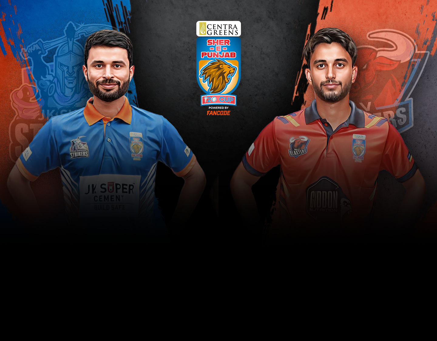 Match 23 of sher e punjab t20 cup: jk super strikers vs blv blasters banner