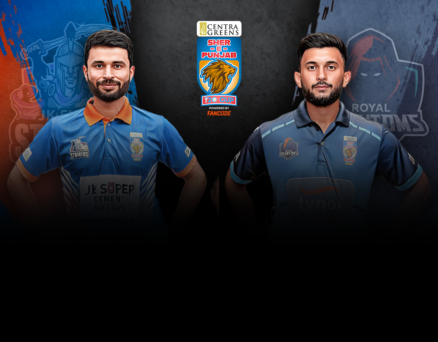 Match 21 of sher e punjab t20 cup: jk super strikers vs royal phantoms banner