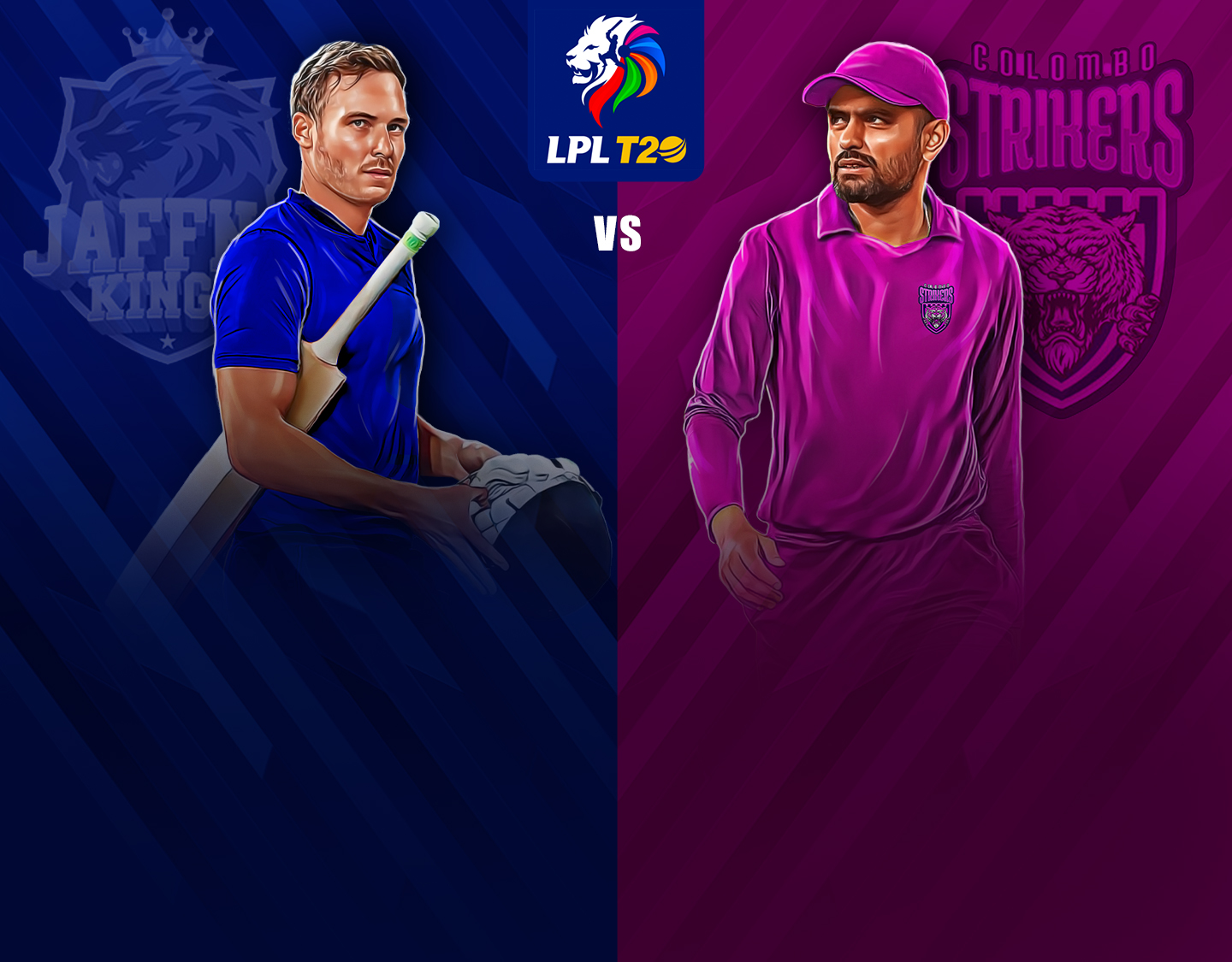 Match 1 of lanka premier league, 2023: jaffna kings vs colombo strikers banner