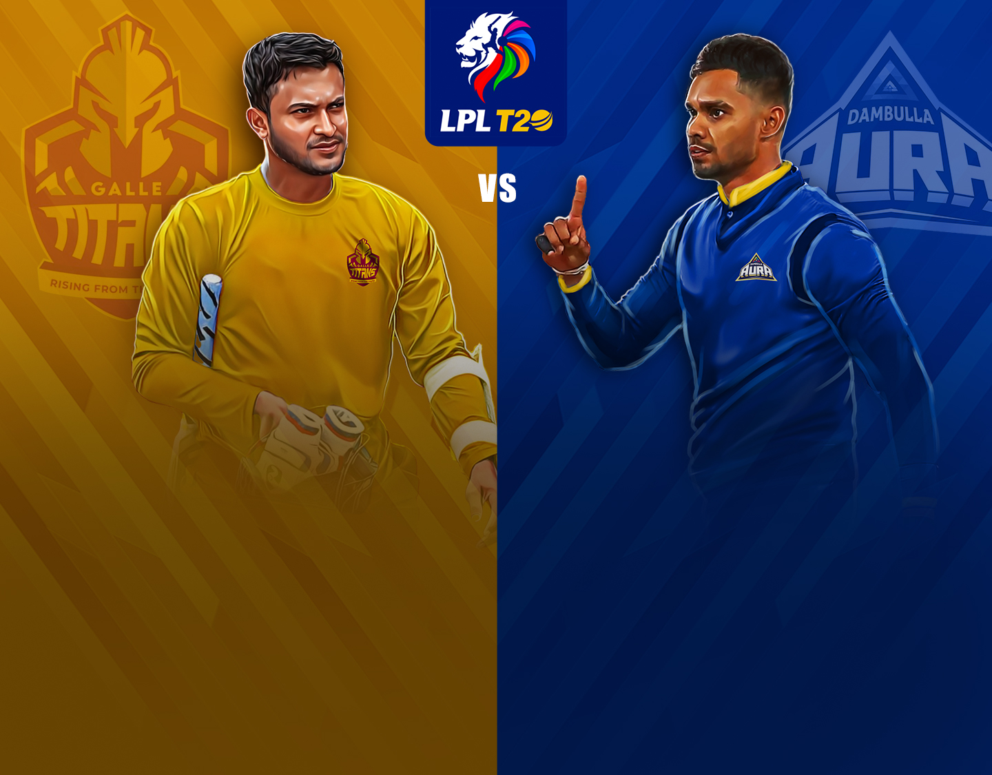 Match 2 of lanka premier league, 2023: galle titans vs dambulla aura banner