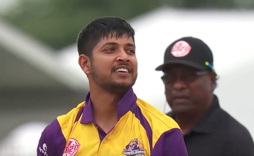 3 for 18! Sandeep Lamichhane delivers with the ball