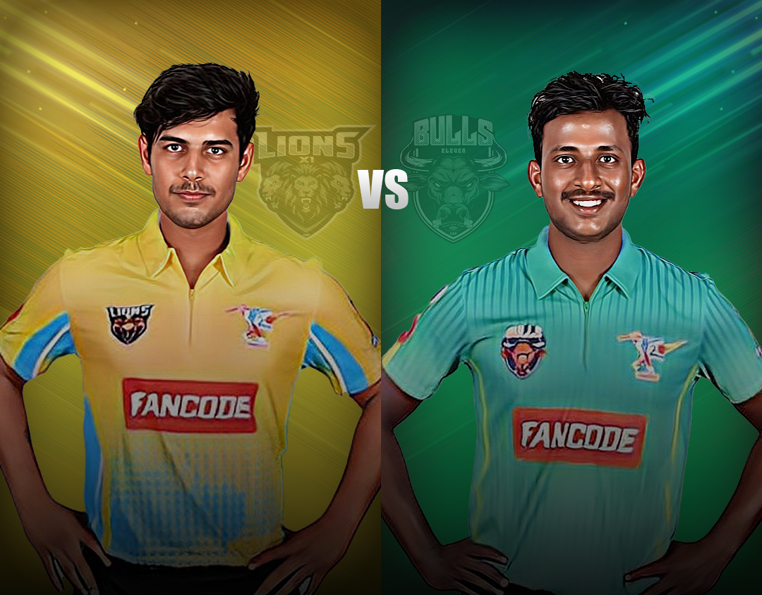 Match 19 of pondicherry t20 tournament, 2023: lions xi vs bulls xi banner