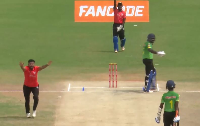 3 for 24! Pankaj Yadav strikes early