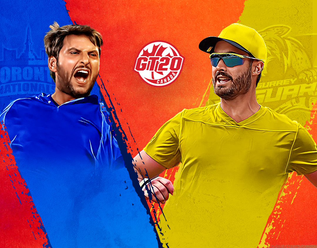 Match 8 of global t20 canada, 2023: toronto nationals vs surrey jaguars banner