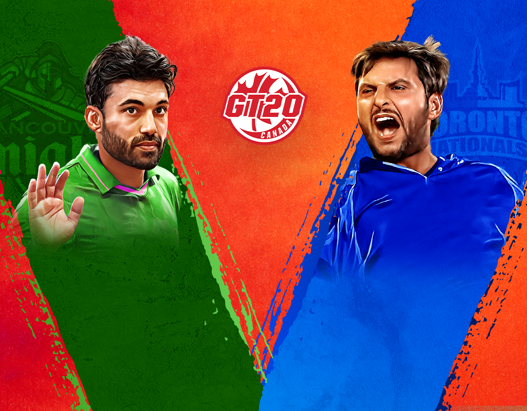 Match 2 of global t20 canada, 2023: vancouver knights vs toronto nationals banner