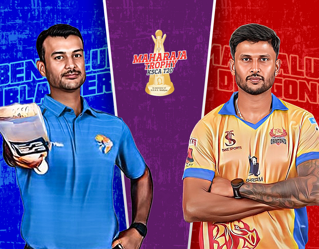 Match 18 of shriram capital maharaja trophy ksca t20: kalyani bengaluru blasters vs mangaluru dragons banner