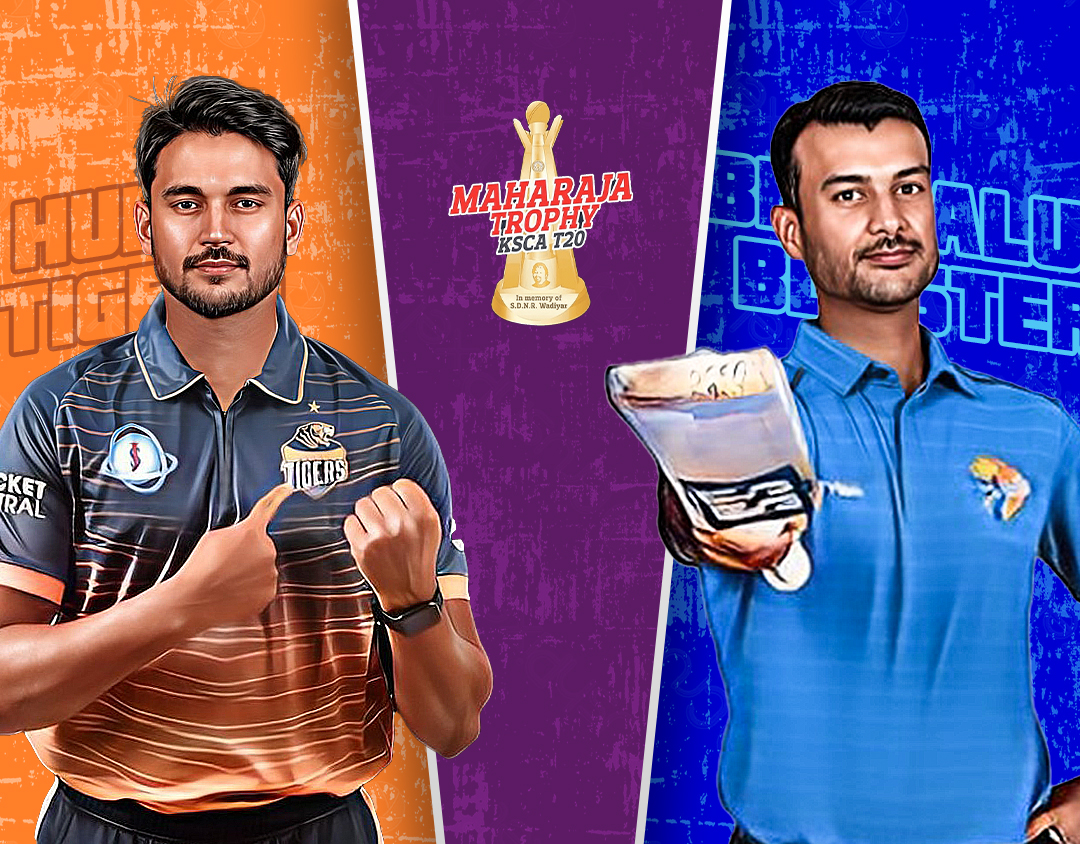 Match 19 of shriram capital maharaja trophy ksca t20: hubli tigers vs kalyani bengaluru blasters banner