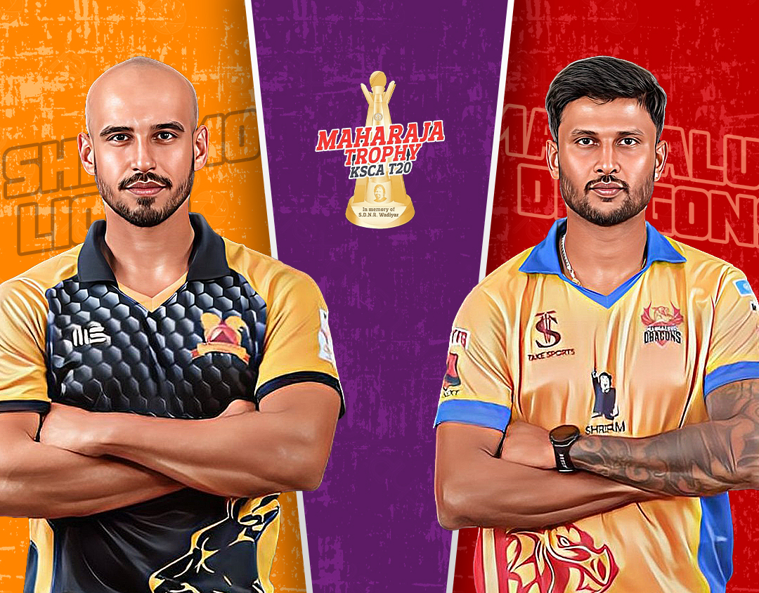 Match 23 of shriram capital maharaja trophy ksca t20: shivamogga lions vs mangaluru dragons banner