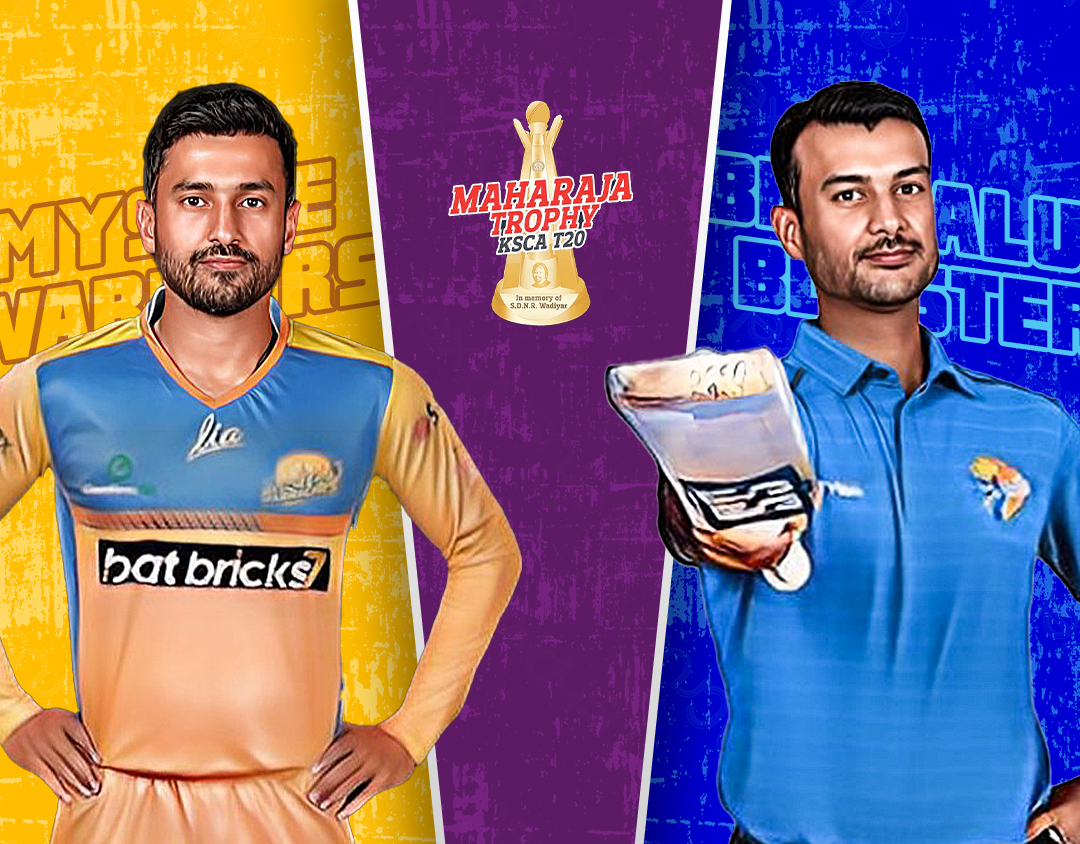 Match 25 of shriram capital maharaja trophy ksca t20: mysore warriors vs kalyani bengaluru blasters banner