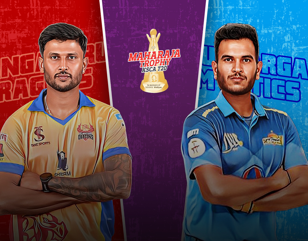 Match 29 of shriram capital maharaja trophy ksca t20: mangaluru dragons vs gulbarga mystics banner