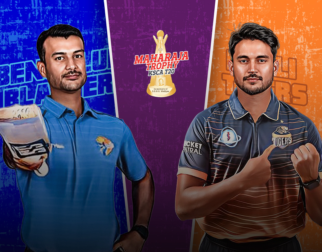 Match 7 of shriram capital maharaja trophy ksca t20: kalyani bengaluru blasters vs hubli tigers banner