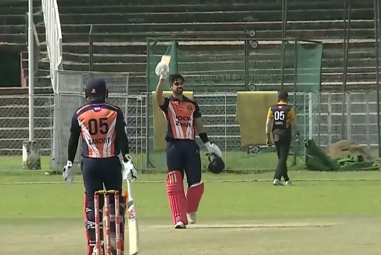 Shivam Bhambari's flamboyant 106* off 56