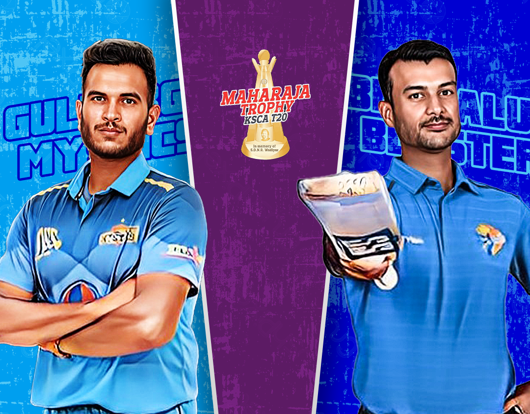 Match 1 of shriram capital maharaja trophy ksca t20: gulbarga mystics vs kalyani bangaluru blasters banner