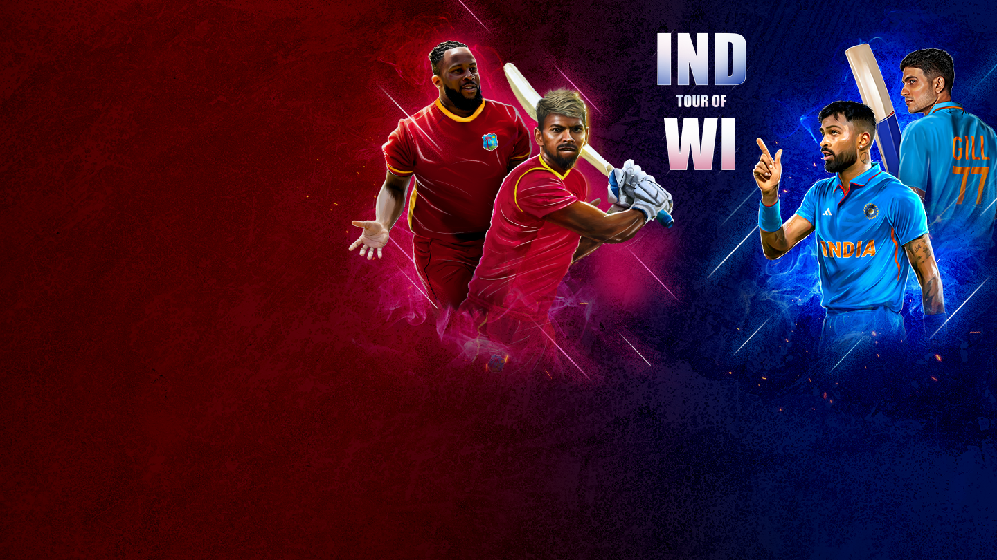 India tour of west indies, 2023 cricket banner
