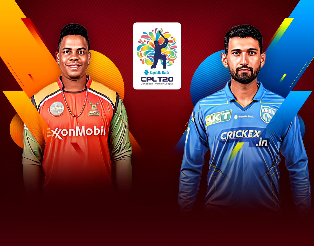 Match 26 of republic bank cpl t20: guyana amazon warriors vs saint lucia kings banner