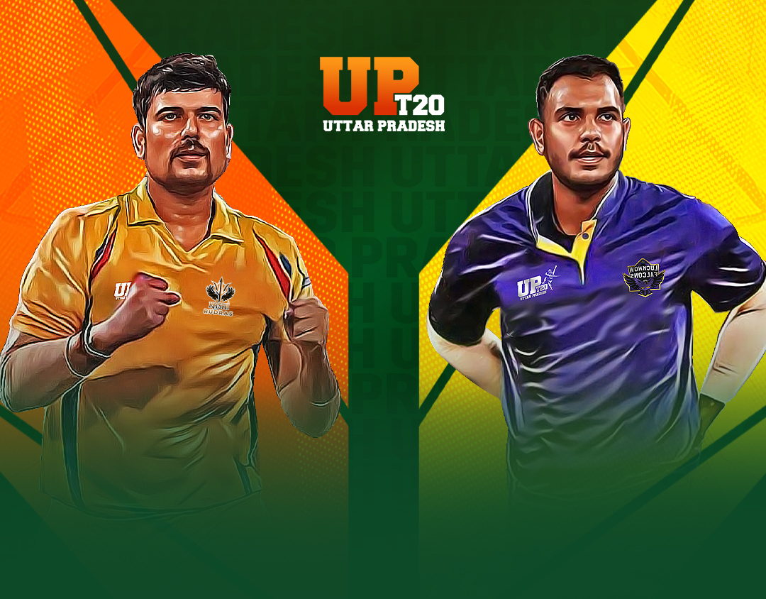 Match 11 of jio uttar pradesh t20: kashi rudras vs lucknow falcons banner
