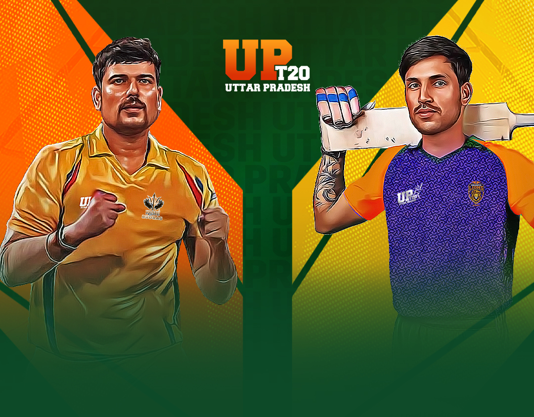 Match 13 of jio uttar pradesh t20: kashi rudras vs gorakhpur lions banner