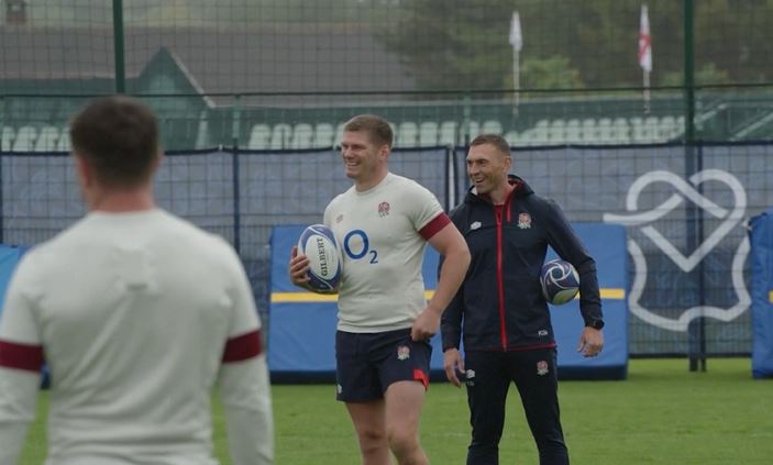 England train as Owen Farrell returns to face Chile at RWC