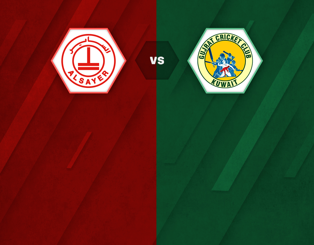 Match 28 of kcc t20 challengers cup, 2023: al sayer vs gujrat cricket club banner