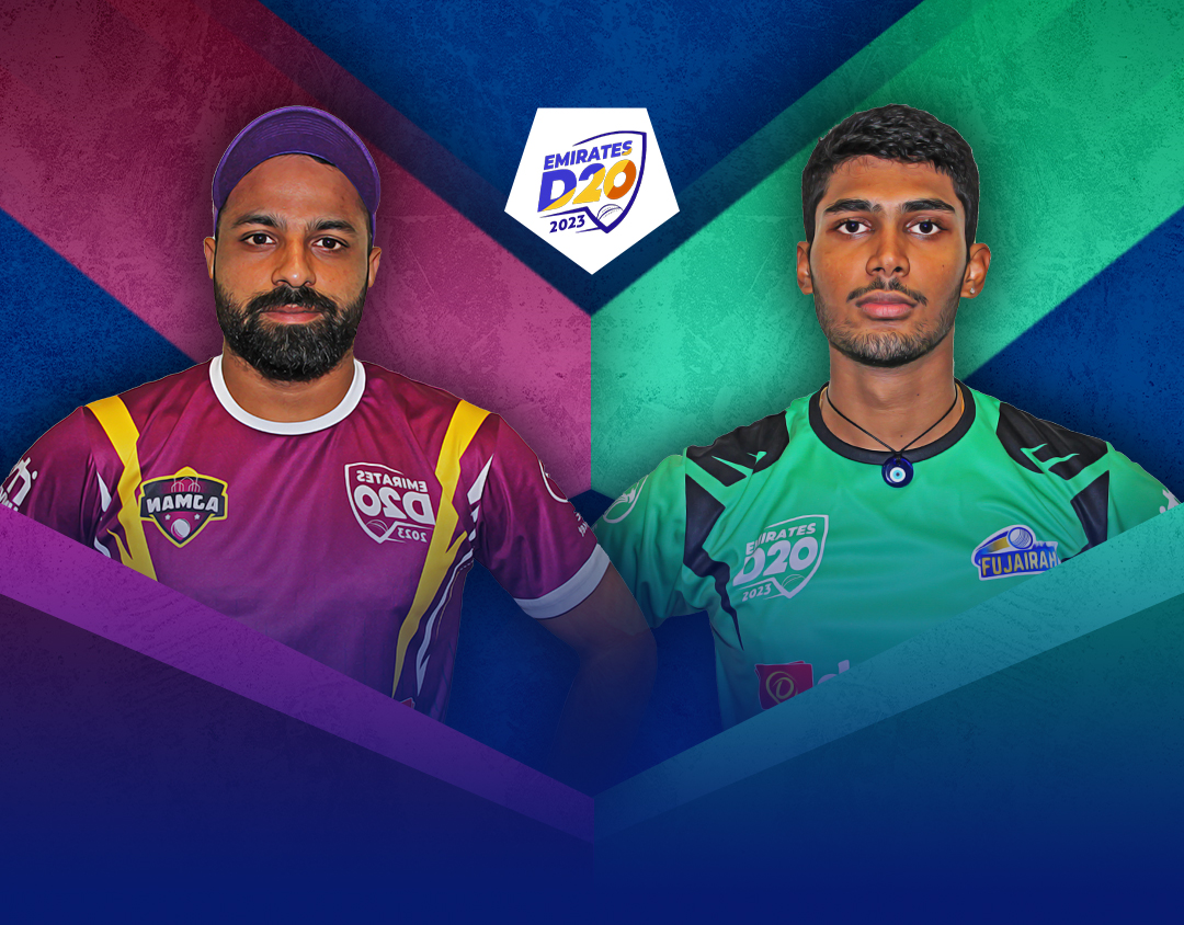 Match 28 of emirates d20: ajman vs fujairah banner