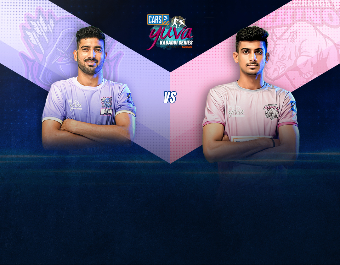 Match #102 of cars24 yuva kabaddi series monsoon edition, 2023 banner