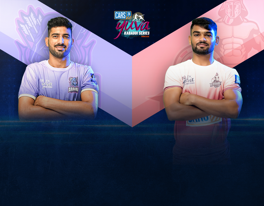 Match #113 of cars24 yuva kabaddi series monsoon edition, 2023 banner