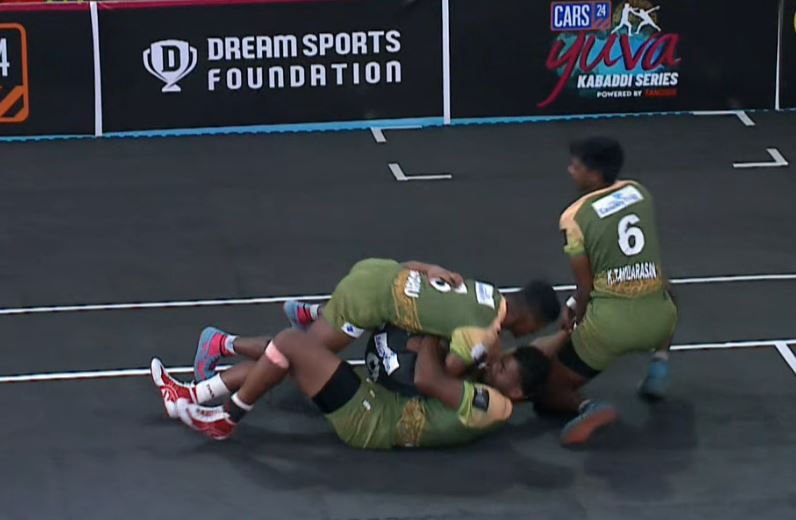 Tamilarasan Kalasamy sizzles with 4 tackle points