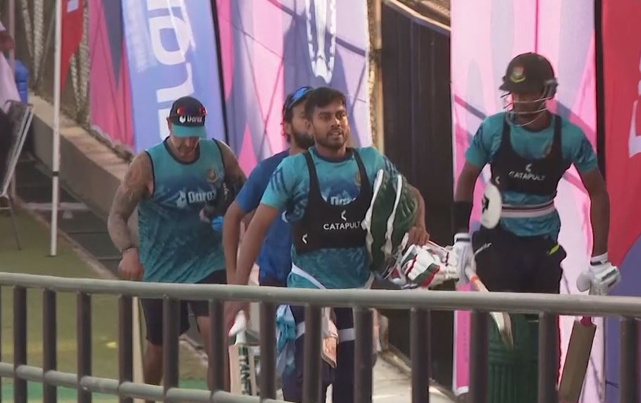 Bangladesh train ahead of their WC opener in Dharamsala