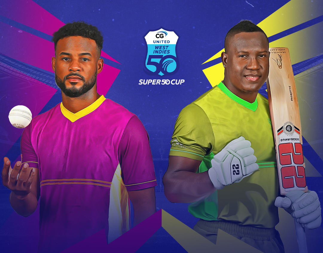 Match 6 of cg united super50 cup, 2023: barbados pride vs jamaica scorpions banner
