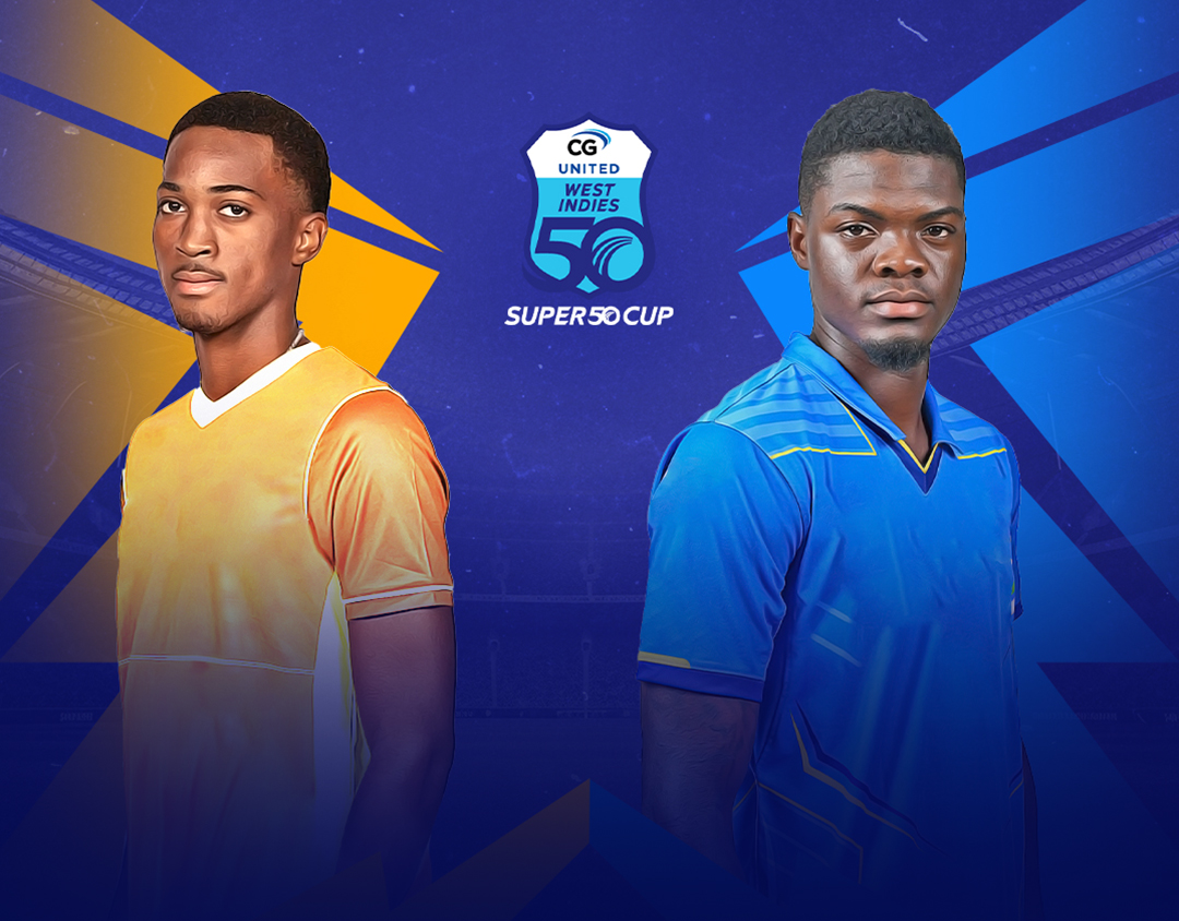 Match 26 of cg united super50 cup, 2023: combined campuses and colleges vs leeward islands hurricanes banner