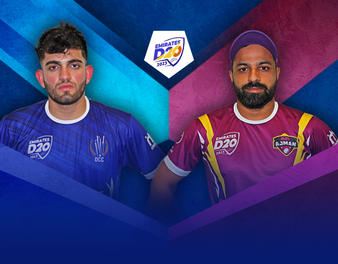 Match 26 of emirates d20: dubai vs ajman banner