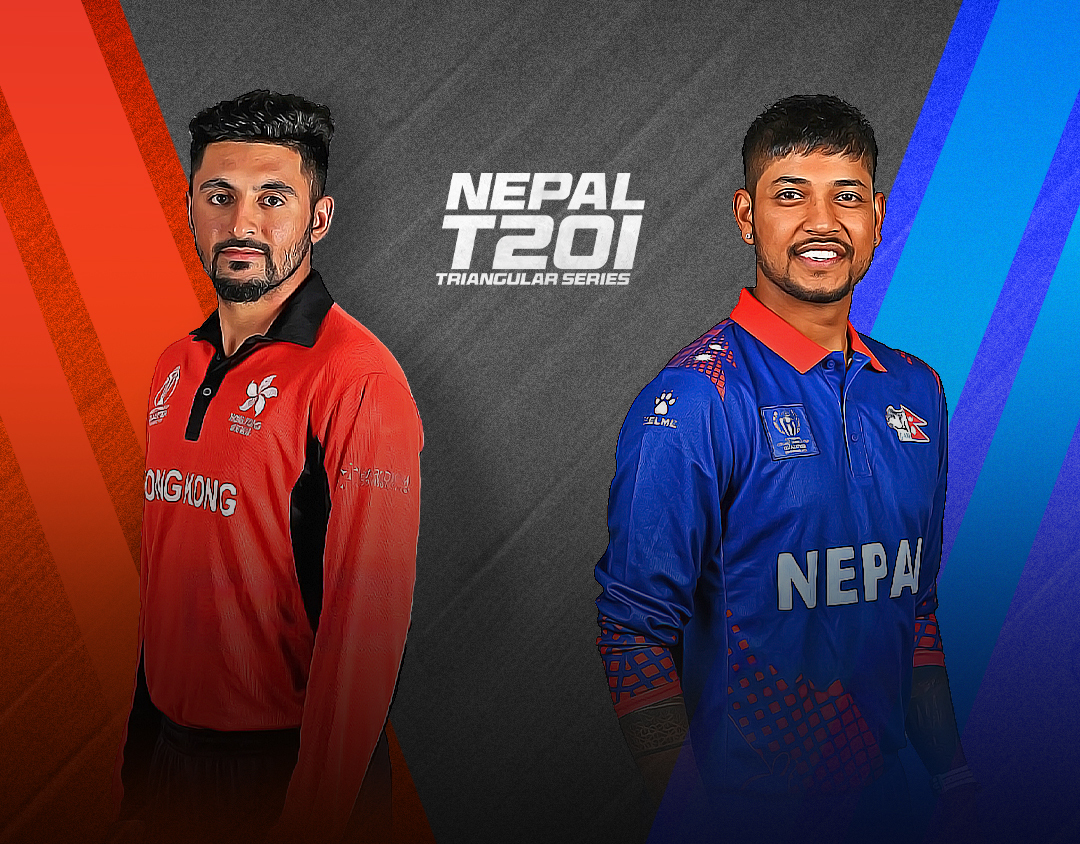 Match 2 of nepal t20i triangular series: hong kong vs nepal banner