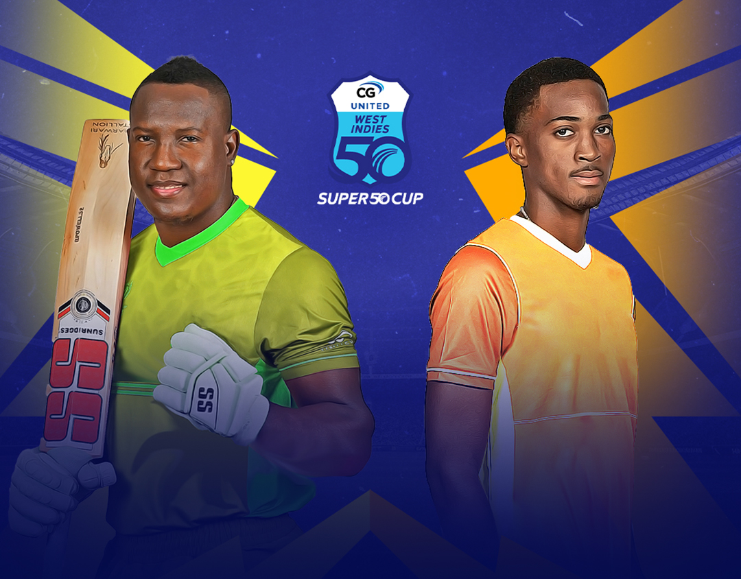 Match 16 of cg united super50 cup, 2023: jamaica scorpions vs combined campuses and colleges banner