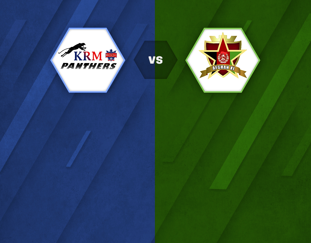 Match 20 of kcc t20 challengers cup, 2023: krm panthers vs afghan xi cc banner