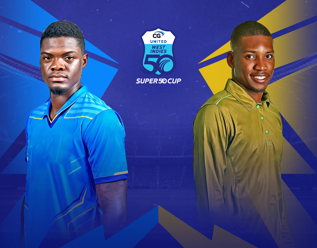 Match 7 of cg united super50 cup, 2023: leeward islands hurricanes vs west indies academy banner