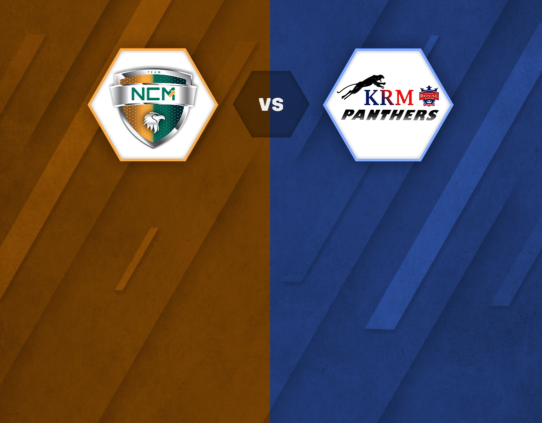 Match 23 of kcc t20 challengers cup, 2023: noor cm academy vs krm panthers banner