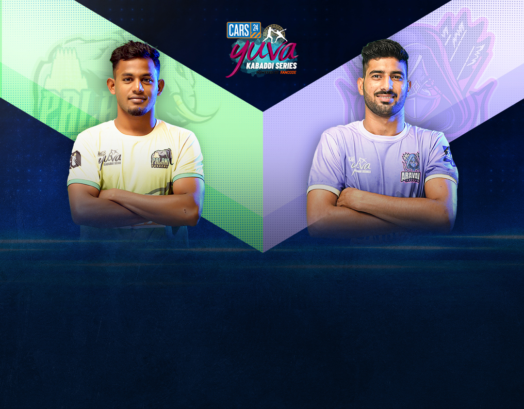 Match #124 of cars24 yuva kabaddi series monsoon edition, 2023 banner
