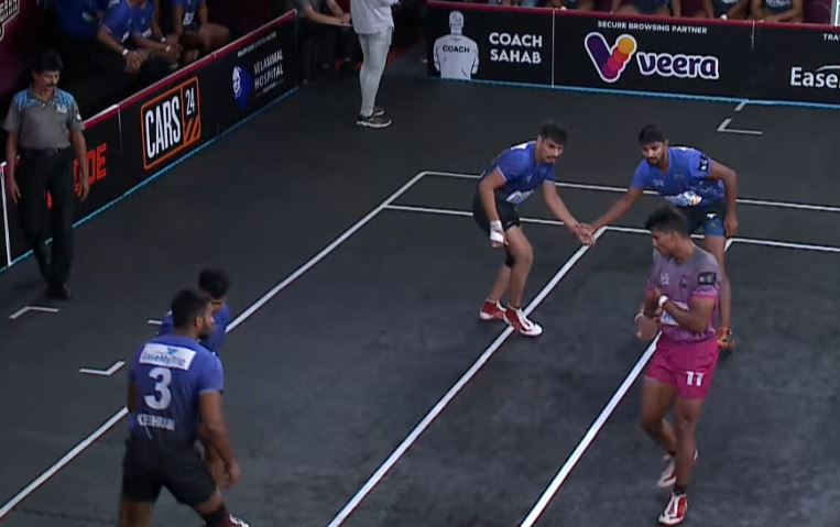 21 Raid Points! Vinod Sandimani lights up for Kaziranga Rhinos