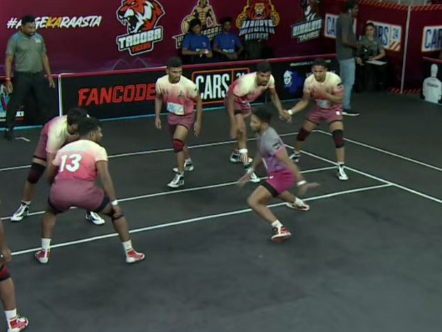 13 Raid Points! Shashank Acharya shores up for Kaziranga Rhinos