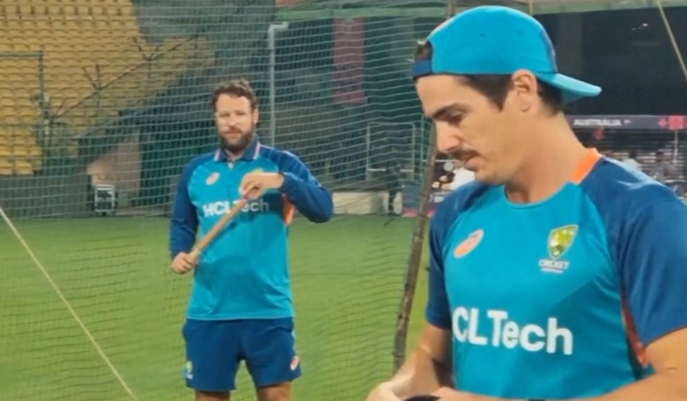 Australia train before taking on Pakistan at Bengaluru