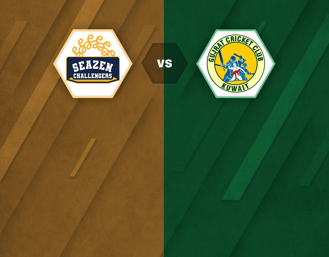 Match 25 of kcc t20 challengers cup, 2023: seazen challengers vs gujrat cricket club banner