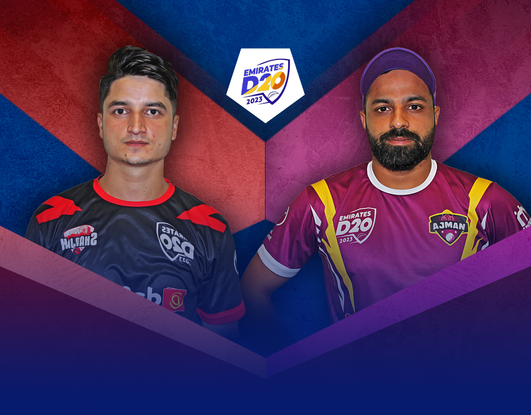 Match 23 of emirates d20: sharjah vs ajman banner